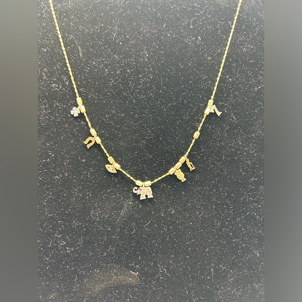 14kt Tri Tone Gold Lucky Charm Necklace